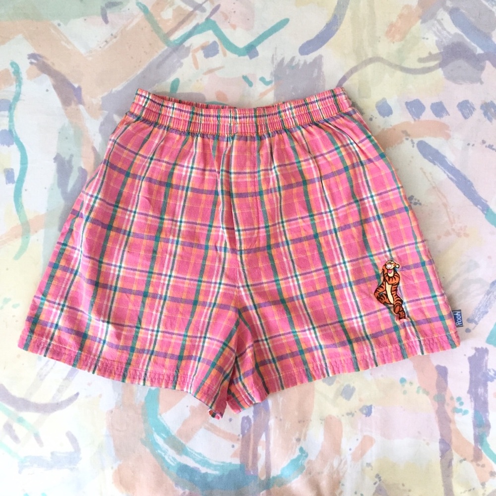 Winnie the Pooh plaid boxer lounge shorts